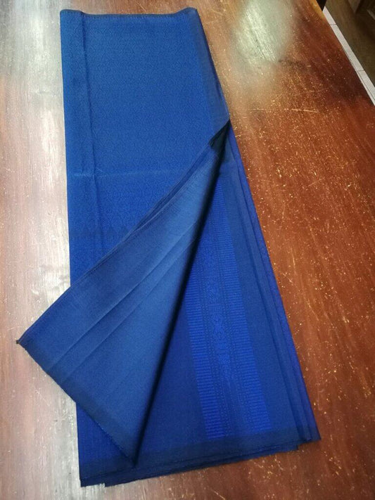 (Dress fabric) Surin silk, size 1x4 meters (pattern 2 meters + solid color 2 meters), blue, code N10-NY1121654