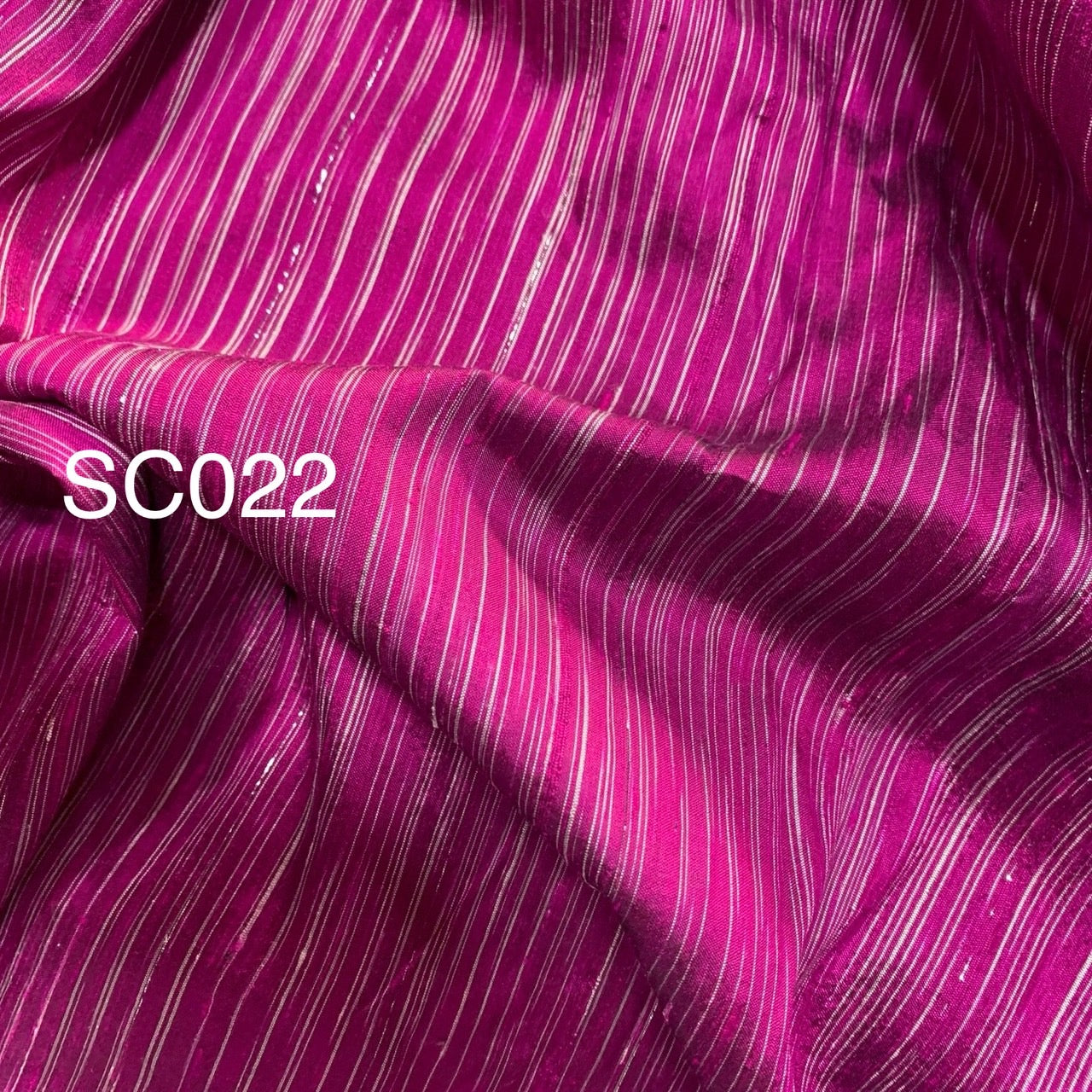 Thai Silk Striped Weave Pink Coarse texture (SKU-33417)