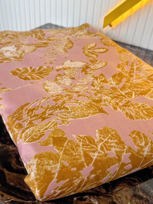 Thai Silk Printed Silk Pink Coarse texture (SKU-39824)