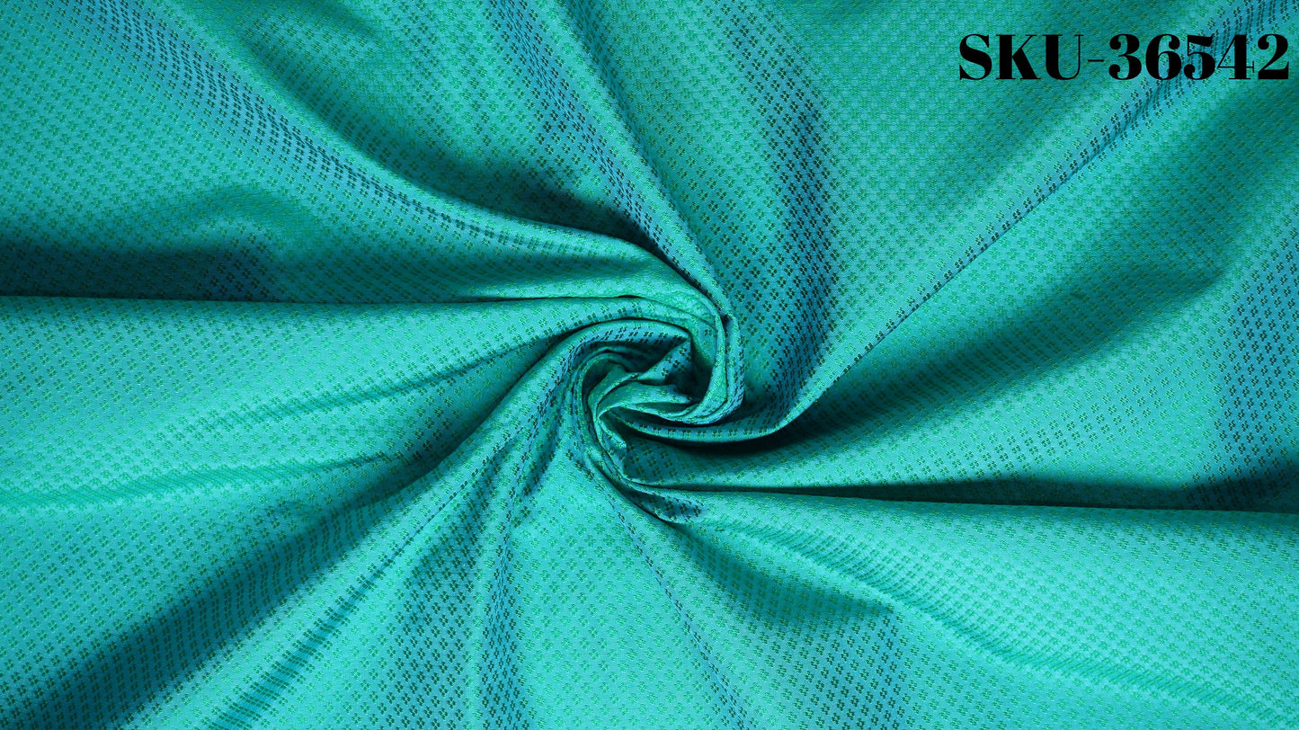 Thai Silk Plain Weave Brocade Blue (SKU-36542)