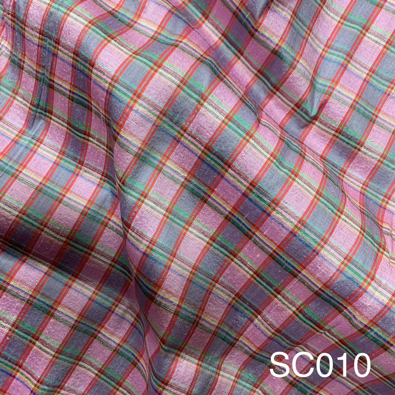Thai Silk Checked / Plaid Weave Coarse texture (SKU-33405)