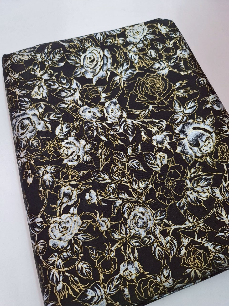 Thai Silk Printed Silk Black Coarse texture (SKU-42141)