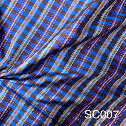 Thai Silk Checked / Plaid Weave Coarse texture (SKU-33403)