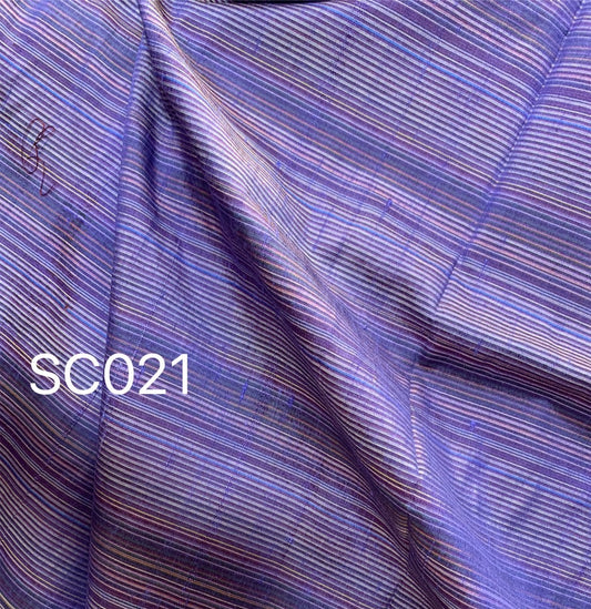 Thai Silk Striped Weave Purple Coarse texture (SKU-33416)