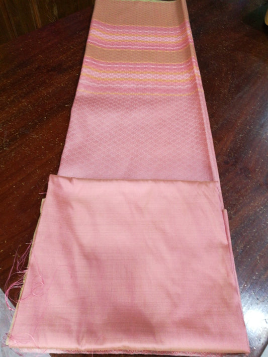 (Dress cloth) plain colored silk with a sash (2 meters of plain cloth + 2 yards of sarong with a sash), shade of old rose pink, code BC-NY1022661