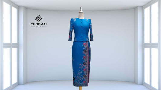 Cutting model, separate pieces, shirt + skirt, silk (fabric not included) chobmai x ARW, code CUT-ARW-0321677