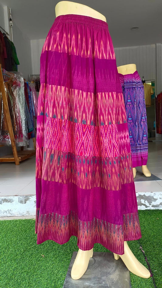 old silk skirt Sewing from real hand-woven silk. Fuchsia pink, code WM-ND-05246708294