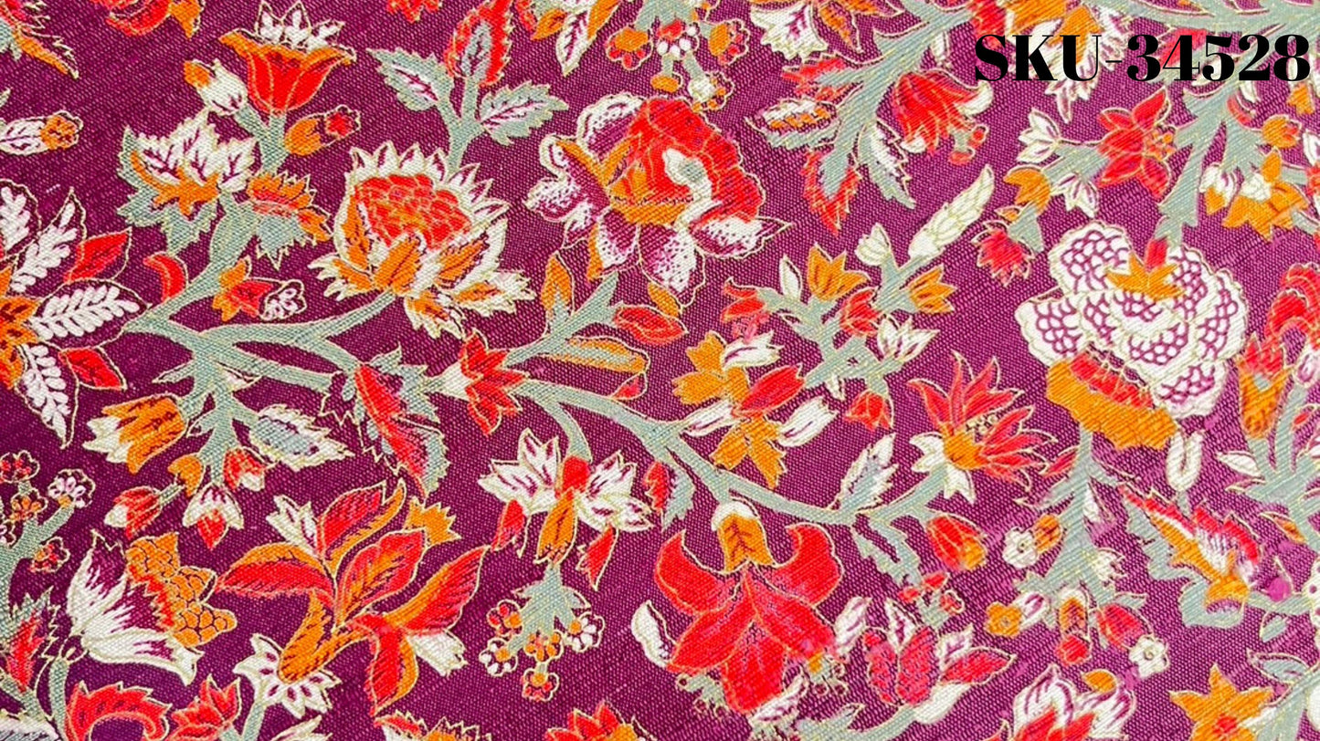 Thai Silk Printed Silk Coarse texture (SKU-34528)