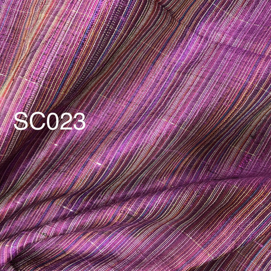 Thai Silk Striped Weave Purple Coarse texture (SKU-33418)