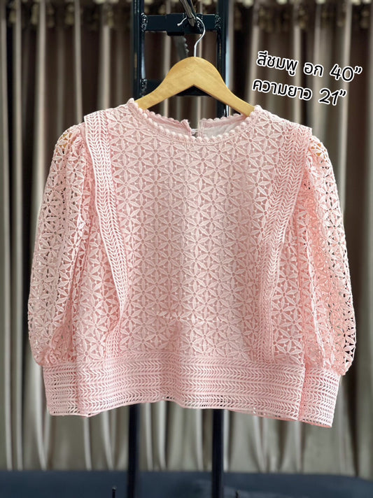 Women's shirt, lace shirt, chest size 40 inches, pink, code WD-PK-01236715062