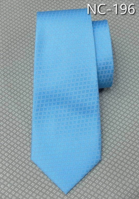 Blue silk necktie, code NC-196