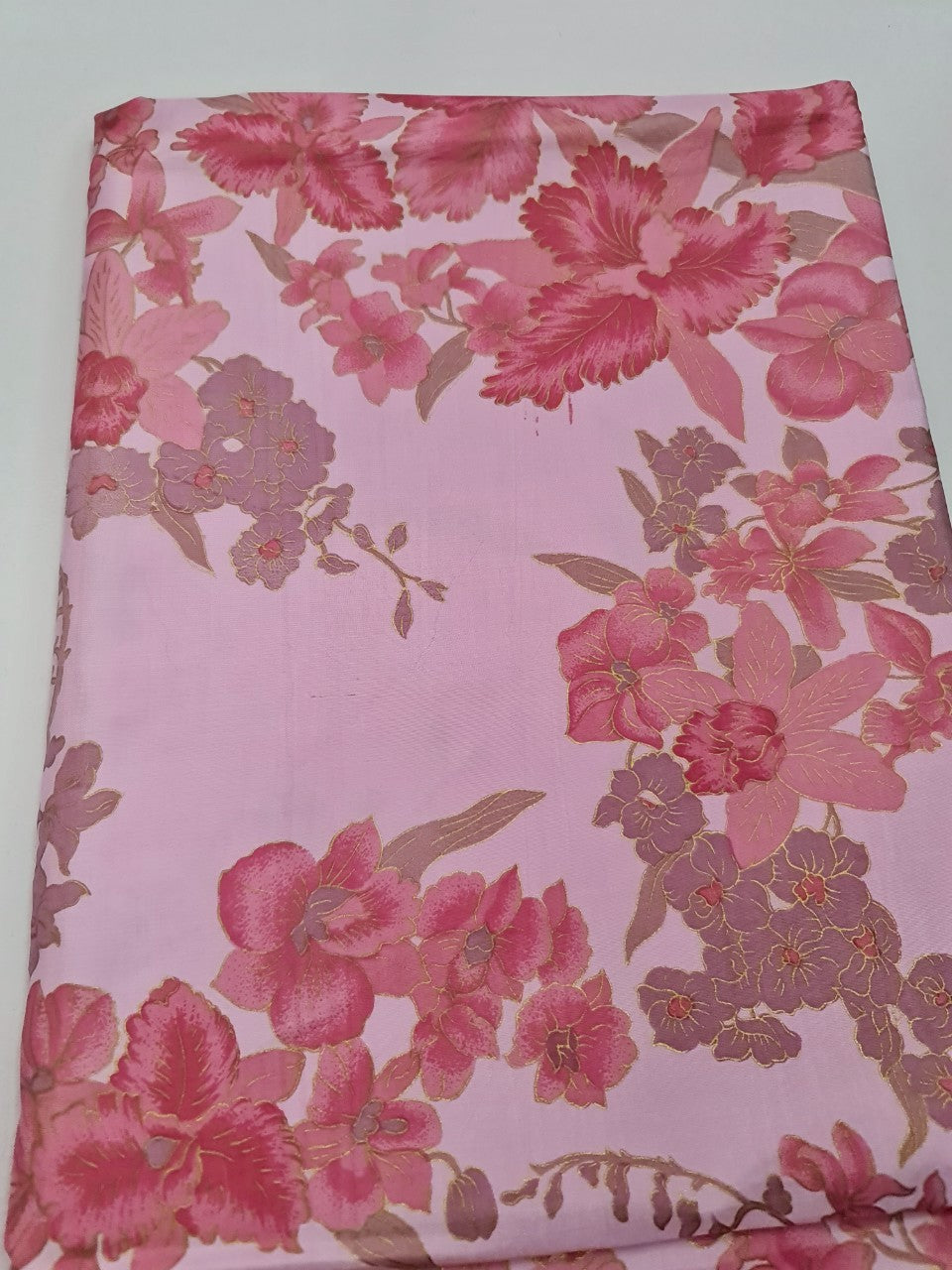 Thai Silk Printed Silk Pink (SKU-42165)