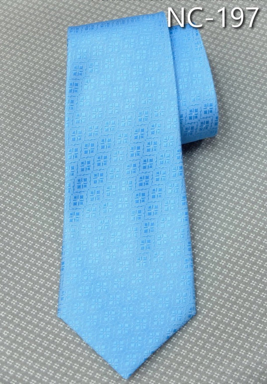 Blue silk necktie, code NC-197