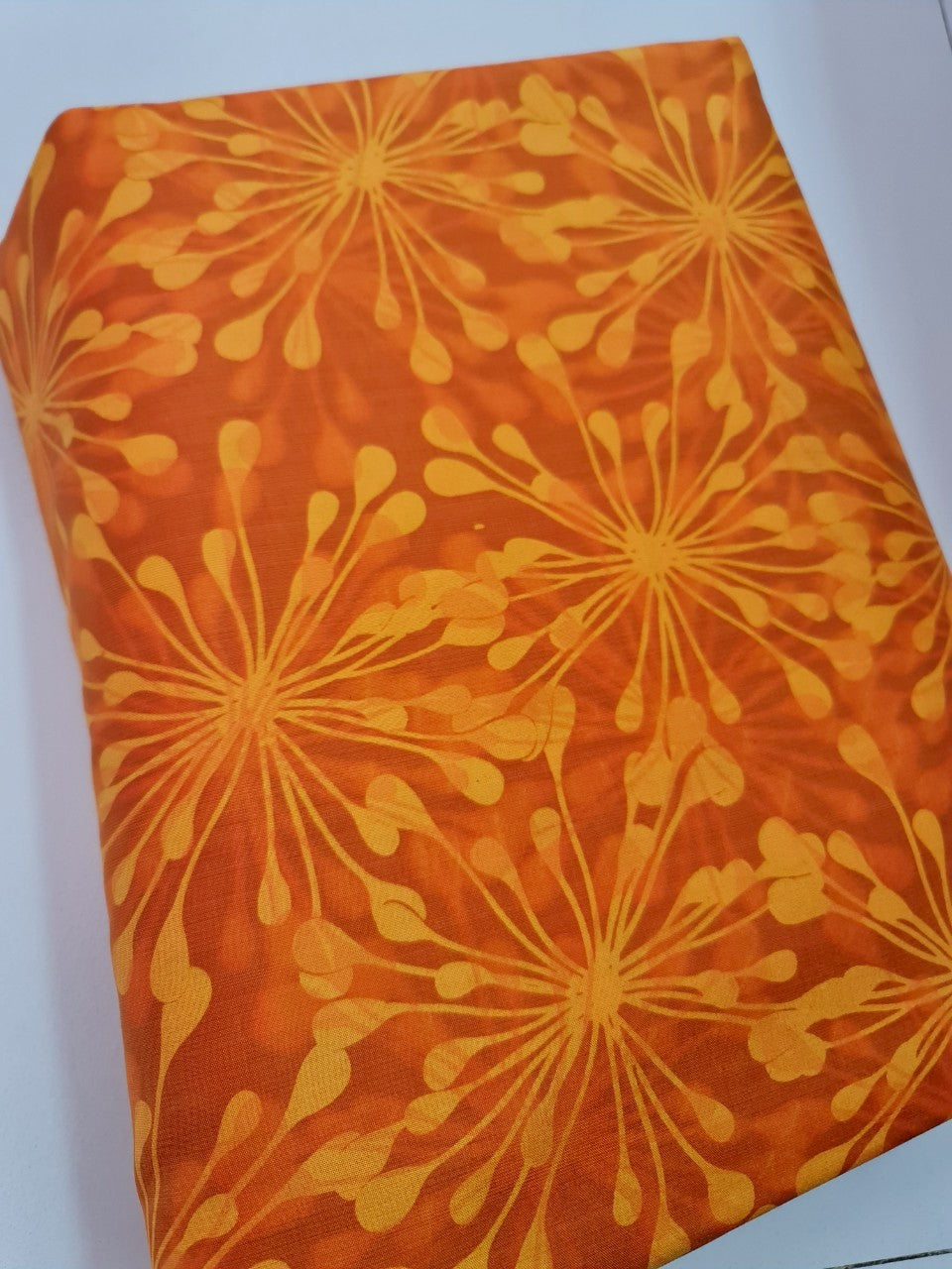Thai Silk Printed Silk Orange (SKU-42150)
