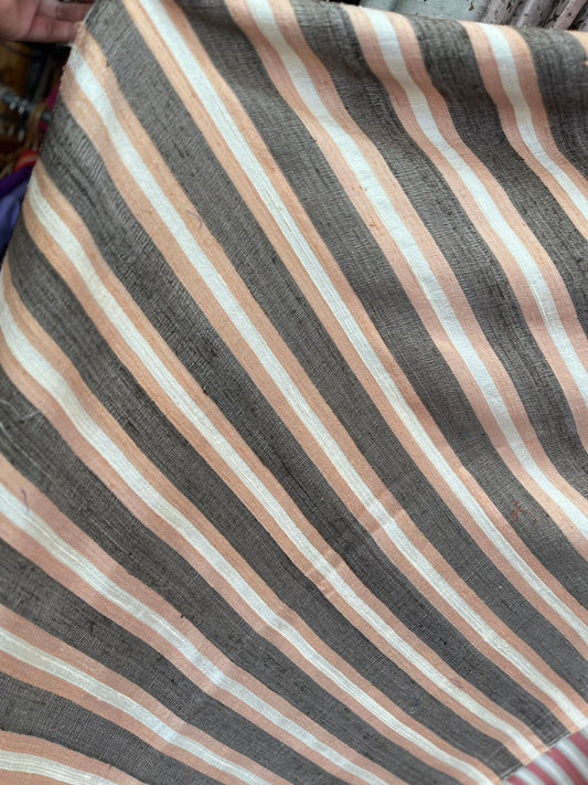 Thai Silk Stripe Pattern Gray Coarse texture (SKU-39112)