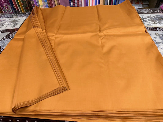 Solid colored silk for monks, real silk, smooth texture, 2 strands, royal orange color, code C-ST0923661