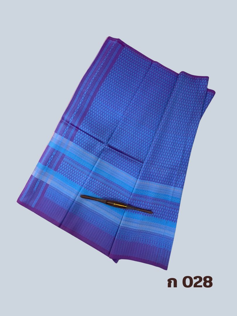 Surin silk sarong, 32 tako, size 1x2 meters, blue-purple, code N11-AA-ก028