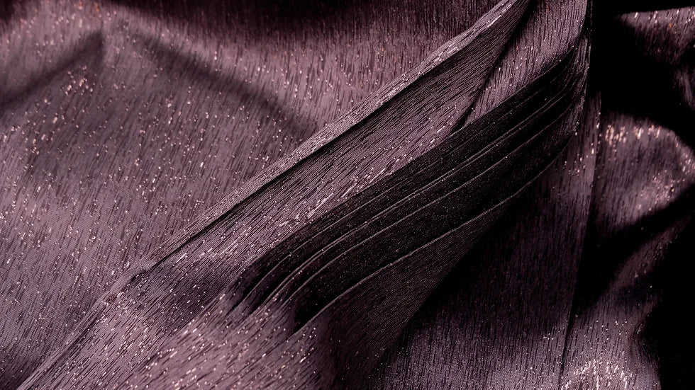 Solid-colored silk, woven with metallic threads, real silk, shades of brownish-purple. Sold by the yard, code A12-CT-100639