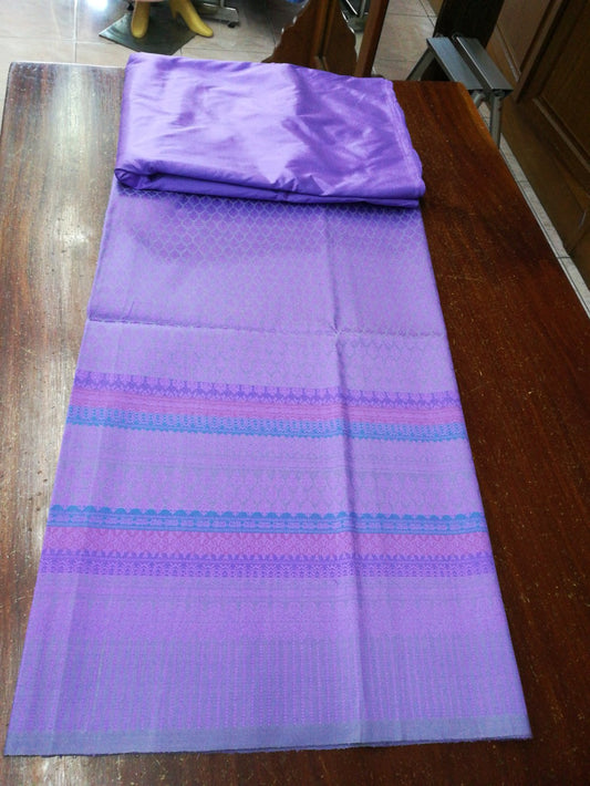 (Dress fabric) Surin silk, size 1x4 meters (pattern 2 meters + solid color 2 meters), purple, code N10-NY0609652