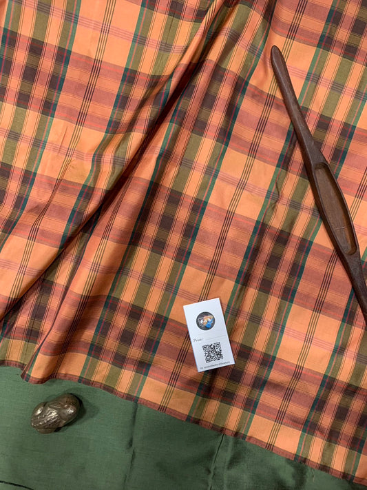 Thai Silk Checked / Plaid Weave Green (SKU-23188)