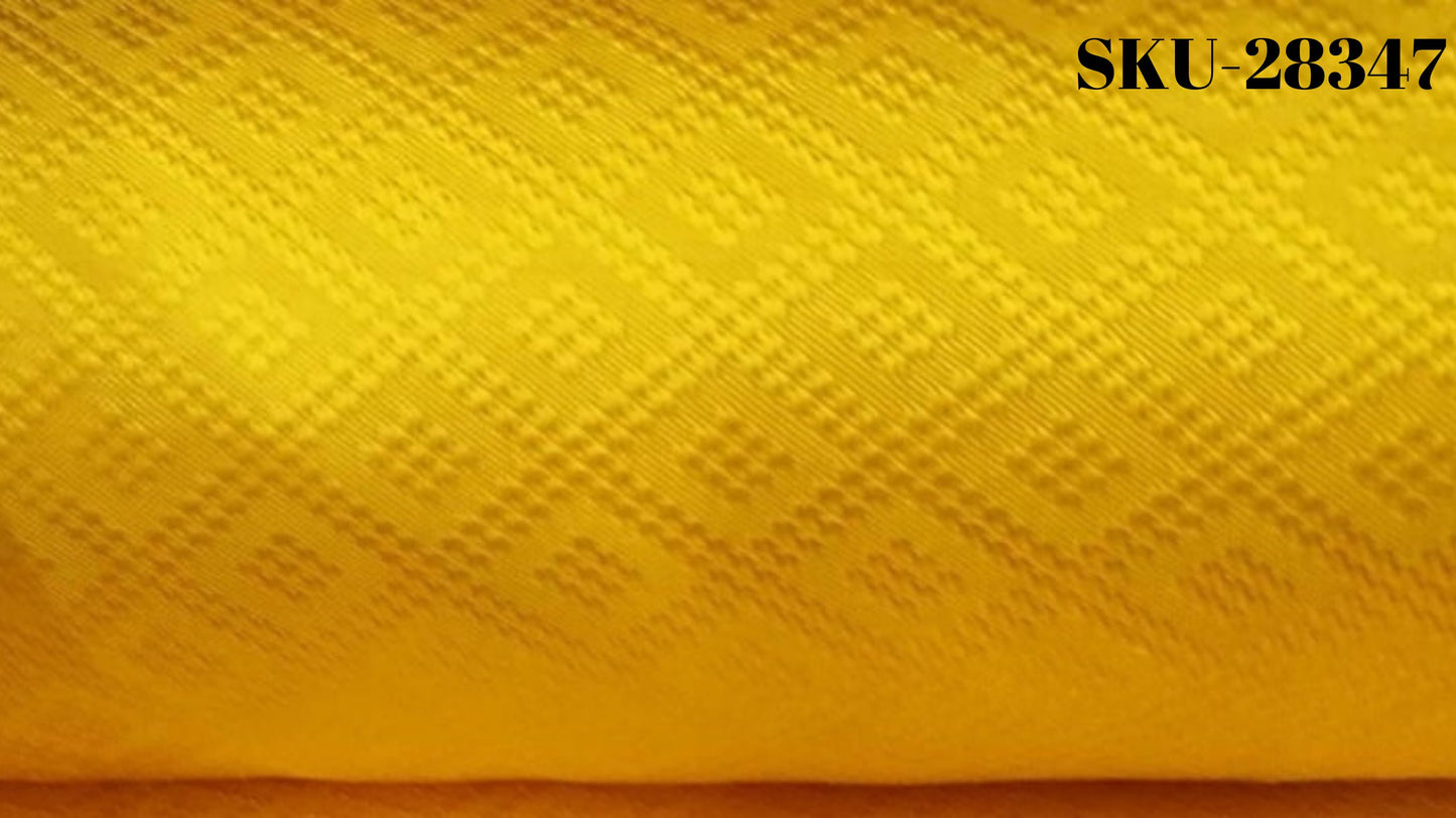 Thai Silk Plain Weave Brocade Yellow (SKU-28347)