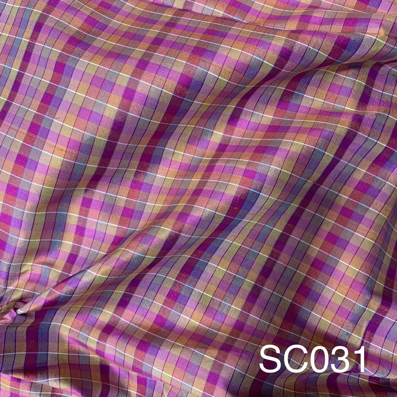 Thai Silk Checked / Plaid Weave Coarse texture (SKU-33428)