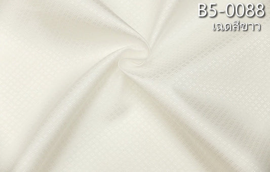 Thai Silk Plain Weave Brocade White (SKU-32692)