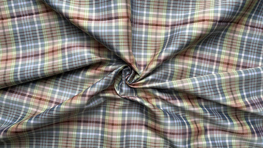 Thai Silk Checked / Plaid Weave Gray (SKU-44342)