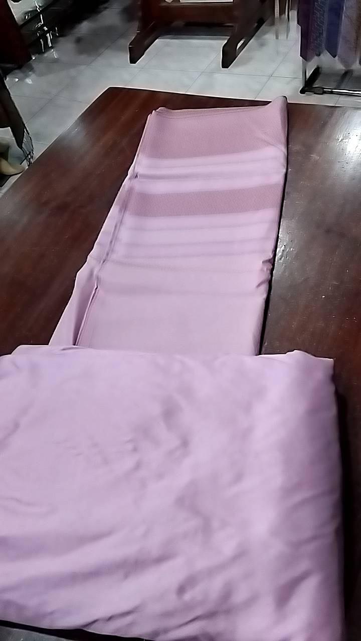 (Set cloth) can be cut 1 set (2 yards of plain cloth + 2 yards of sarong) shade of shrimp paste pink, code B7C-NY-092467