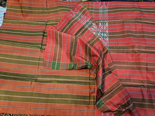 Phaoma cloth, home silk, size 64x200cm, local pattern, red, code R4B-TT-0615671619