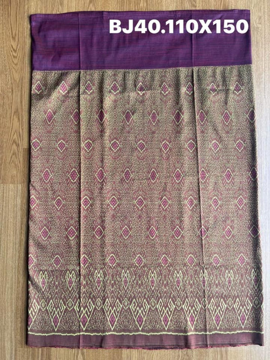 Sin, Battambang, Mai Baan Sao Mue Naturally dyed, size 105x150cm, purple-gray, code N9-SIL-BJ40