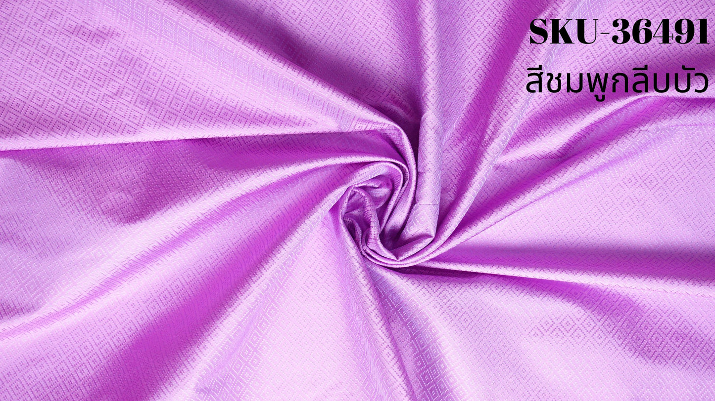 Thai Silk Plain Weave Brocade Pink (SKU-36491)