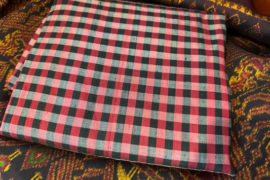 Thai Silk Checked / Plaid Weave Coarse texture (SKU-17986)