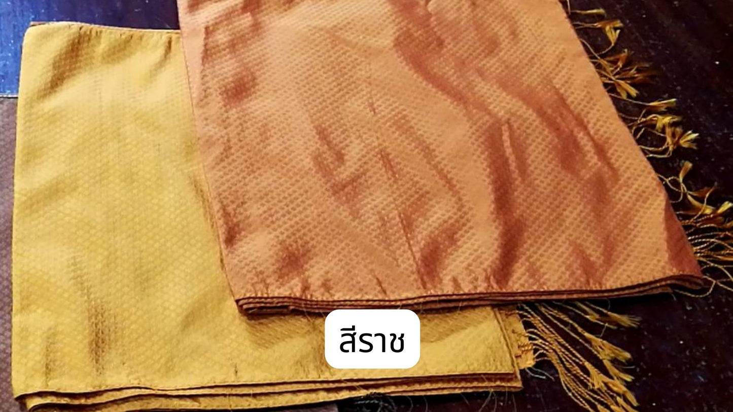 Chest cloth for monks, real silk, woven with pepper flowers, size 30x2.50 meters (including the robe), royal color, code ZYB-NY-0522675