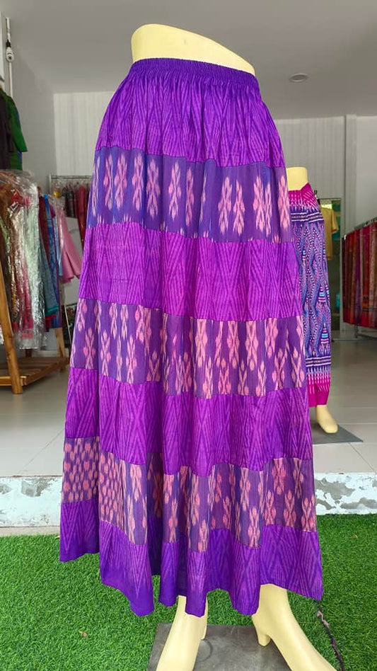 old silk skirt Sewing from pure hand-woven silk, purple, code WM-ND-05246708293.