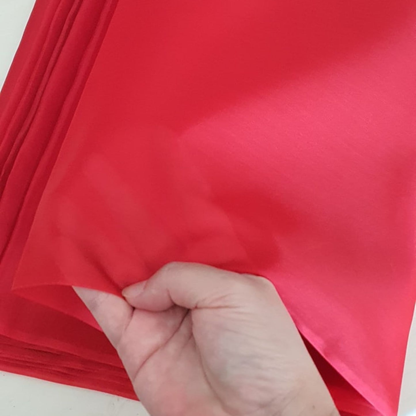 Thai Silk Organza / Sheer Silk Red (SKU-44494)