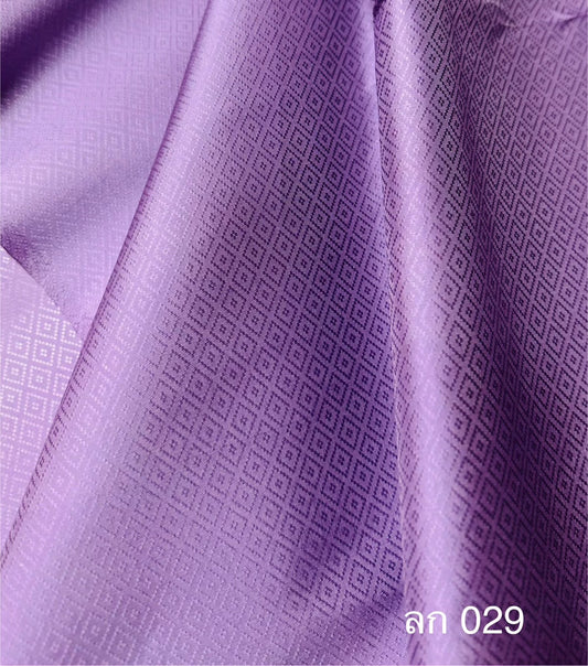 Yok Dok Luk Kaew silk, plain color, real silk, 8 tako, purple, cut and sold by the yard, code B6-LOK 029.