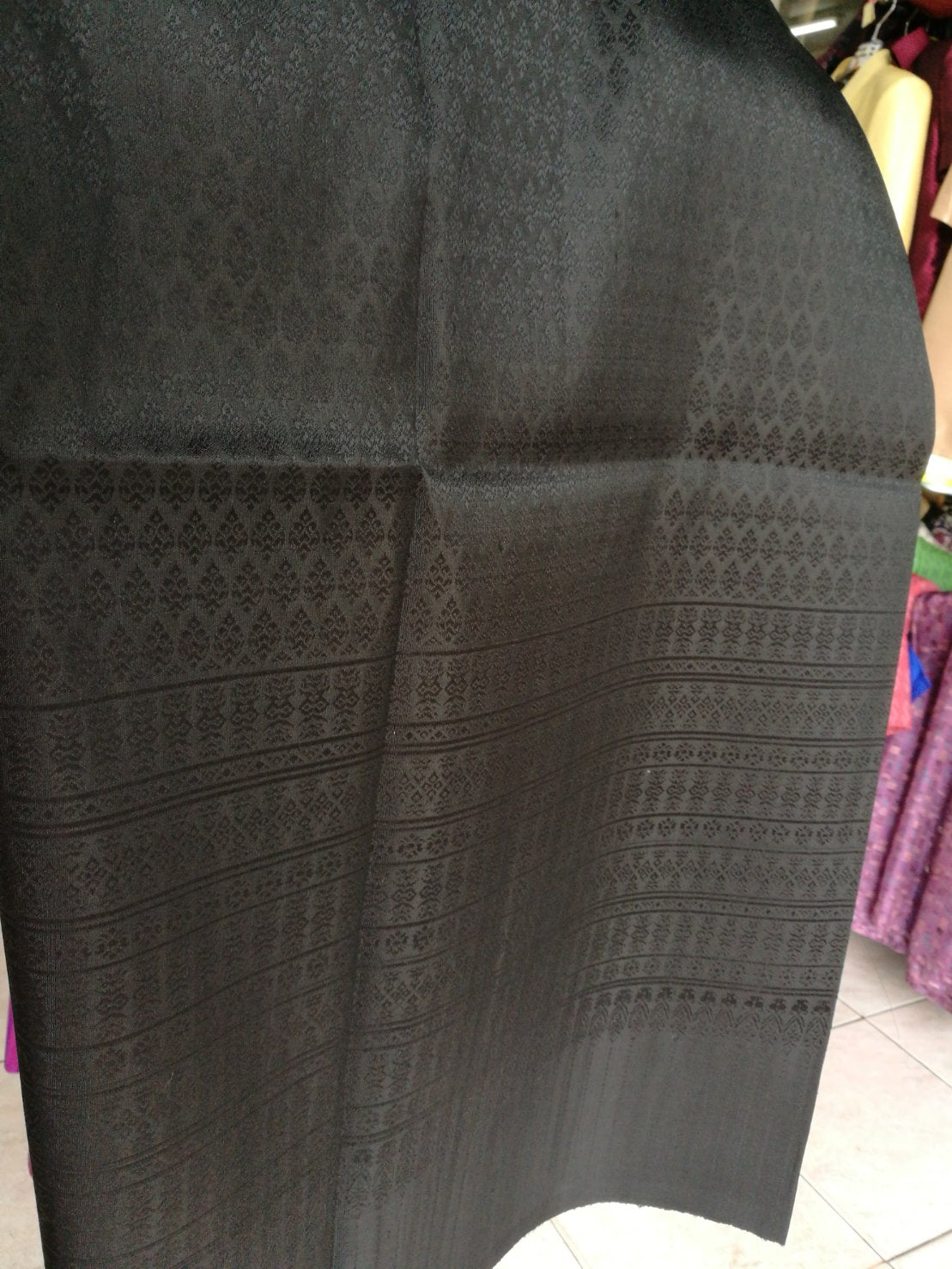 Surin silk sarong, size 1x2 meters, black background, code N11-NY0720661