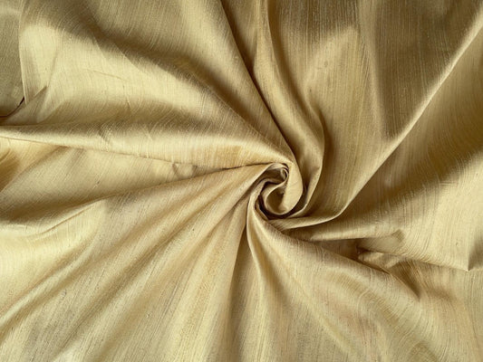 Thai Silk Plain Weave Coarse Handwoven Yellow Coarse texture (SKU-41564)