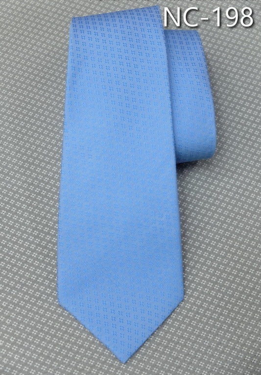 Blue silk necktie, code NC-198