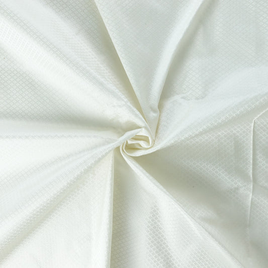 Thai Silk Plain Weave Brocade White (SKU-12038)