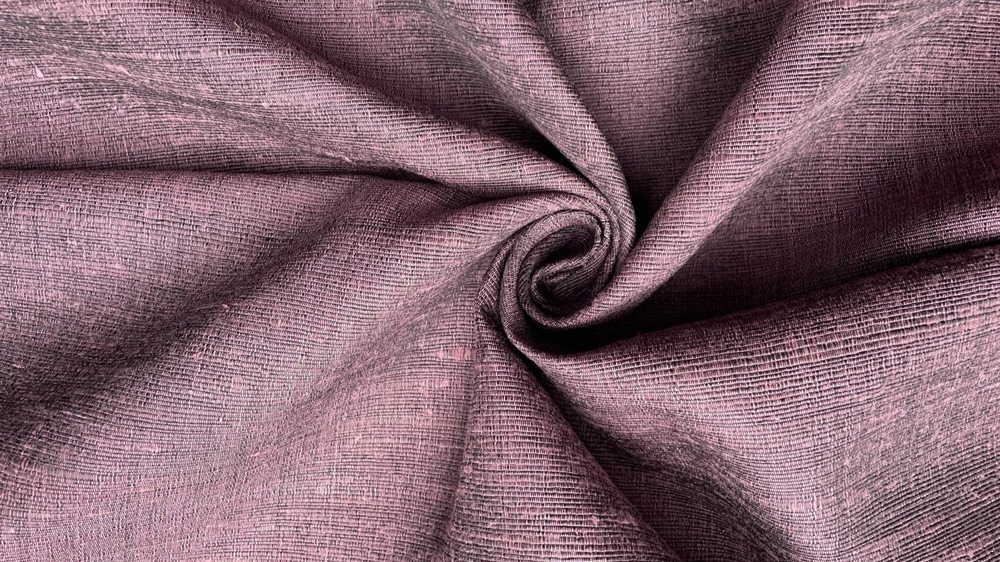 Thai Silk Plain Weave Coarse Handwoven Pink Coarse texture (SKU-44349)