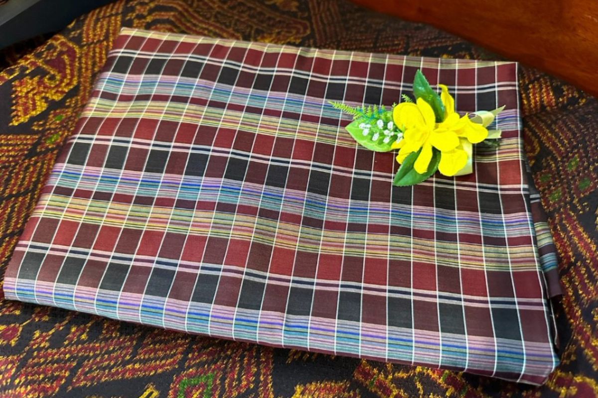 Thai Silk Checked / Plaid Weave Brown (SKU-17997)