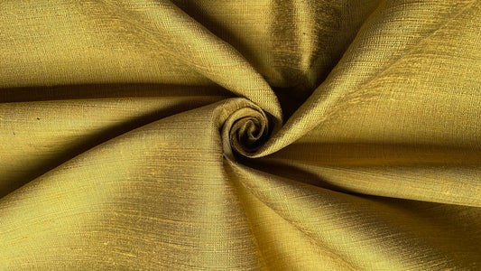 Thai Silk Plain Weave Coarse Handwoven Yellow Coarse texture (SKU-44361)