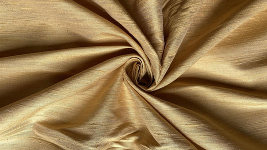 Thai Silk Plain Weave Coarse Handwoven Yellow Coarse texture (SKU-44362)