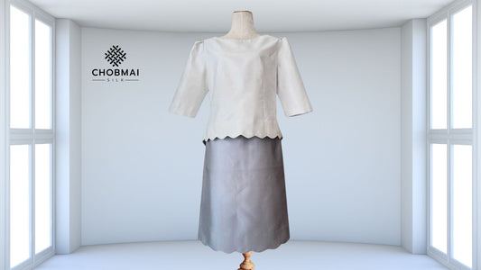 Cutting model, separate pieces, shirt + skirt, silk (fabric not included), code CUT-ST0021