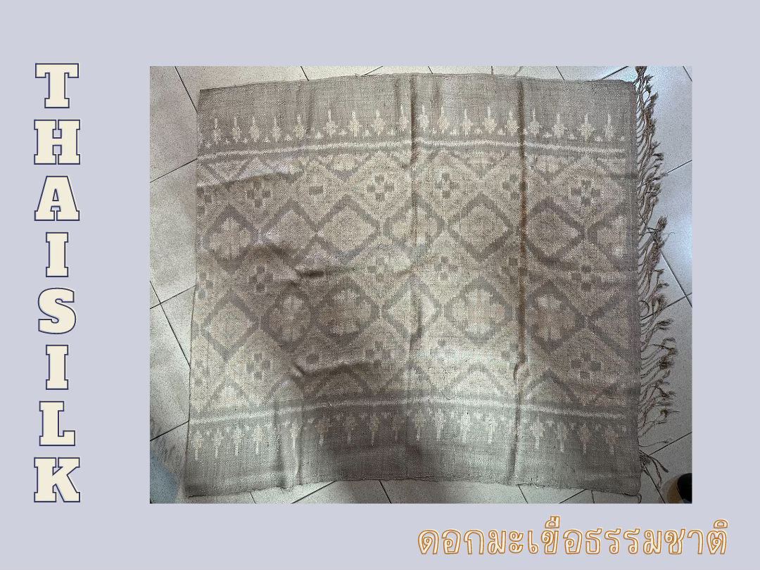 Large silk shawl, natural color, with ruffle, size 105x230cm, eggplant flower pattern, gray color, code ZYH-AA-12256615023