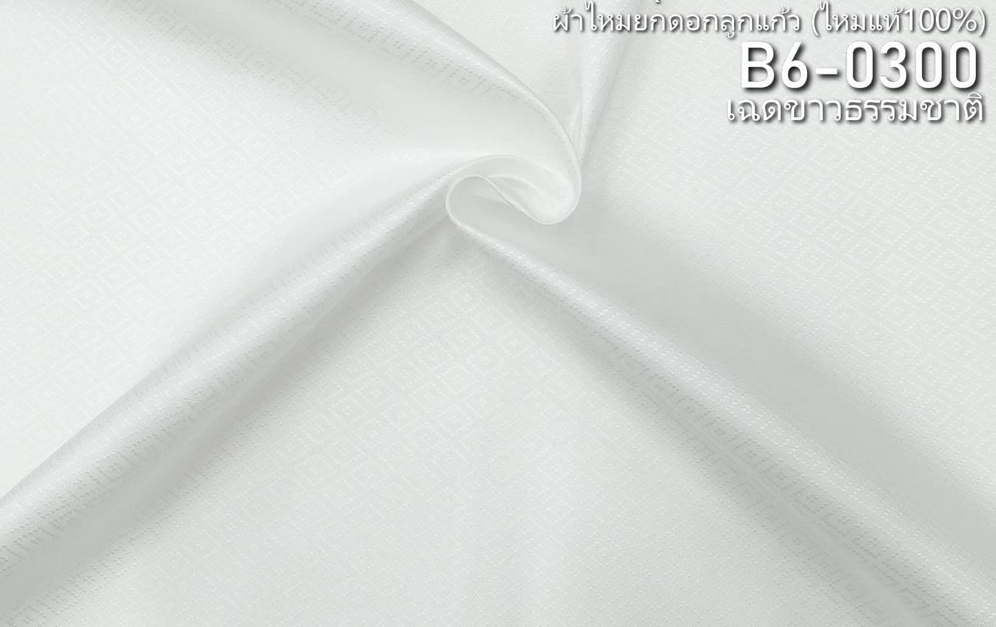 Thai Silk Plain Weave Brocade White (SKU-32973)