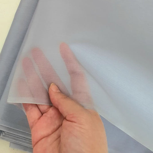Thai Silk Organza / Sheer Silk Gray (SKU-44428)