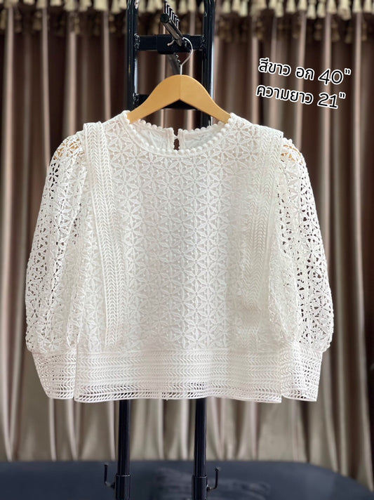 Women's shirt, lace shirt, chest size 40 inches, white, code WD-PK-01236715061